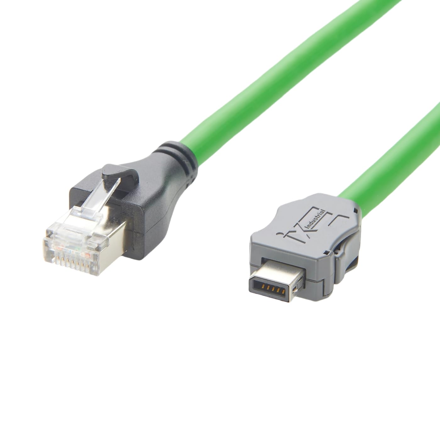IX Cavo di prolunga Ethernet Cat6A IX40G-B-10S-CV(7.0), chiave B su connettore RJ45, 10 Gbps, schermato SFTP per sistemi di automazione GigE Vision, Machine Vision PLC 2 m