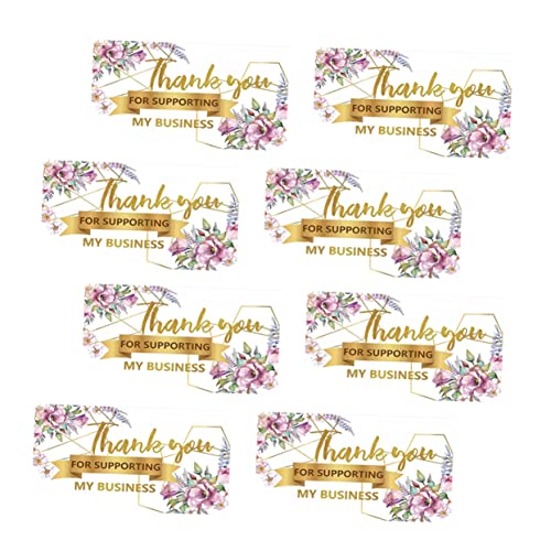 iplusmile 50 Piezas Niños Usted Apreciación Favores Fiesta Mi Negocio Pequeño S Mensaje Saludo Decorativo Escritura Negocios Gracias Día Invitación Patrón Flor Apoyo Cumpleaños Para Cover