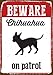 Produktbild Magnet & Stahl Beware Chihuahua on Patrol Blechschild