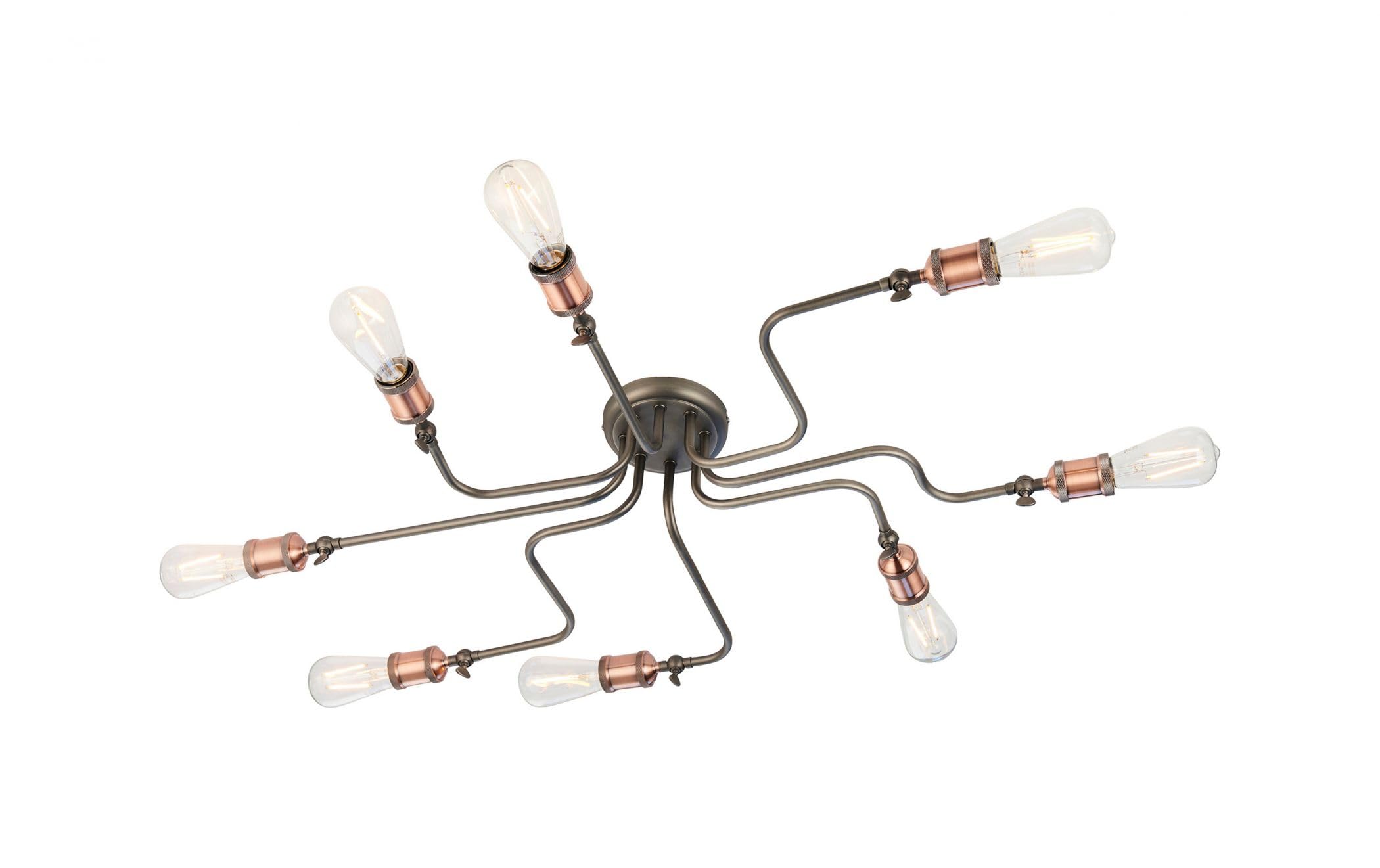Endon Aged Pewter & Copper 81610 Hal 8 Light,