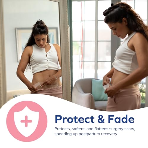 Image of Dr. Talbot's Mom Stretch Mark & C-Section Scar Strips - Medical Grade Silicone Scar Strips to Soften and Flatten Surgical Scars - 6 Count (60-Day Supply)