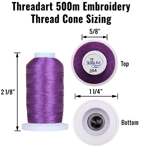 Image of 63 Color Set ThreadArt Machine Embroidery Thread, 500M
