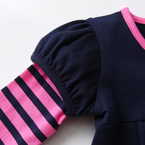 DXTON Baby Girl Winter Children Long Sleeve Dresses Outfits for 3-12T LH28834