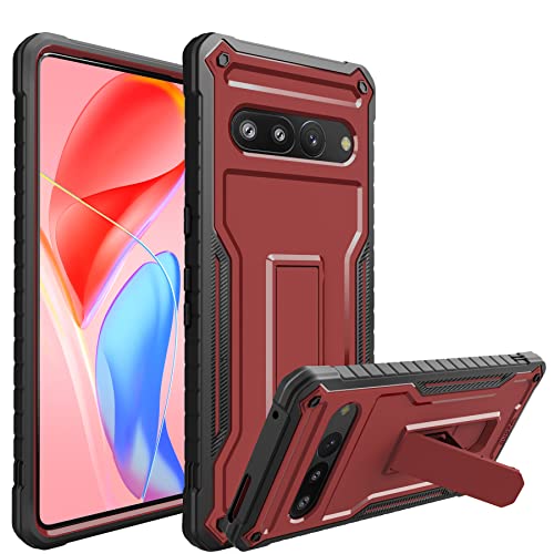Image of for Google Pixel 7 Pro Case,Military Grade Protection Shockproof Case Built-in Kickstand Compatible with Google 7 Pro Phone 6.7 Inch (Red)