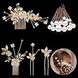 👰Perfecto para novias, damas de honor o floristas. Las pinzas para el cabello arreglan perfectamente los peinados. No te quitará la cabeza porque el producto es demasiado grande, accesorios para el cabello perfectos, te harán lucir más bella y encantadora.