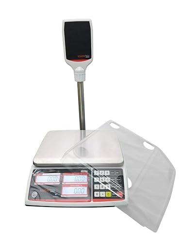 Miniatura 20 de VisionTechShop TVP-60B Báscula de cálculo de precios, Lb/Oz/Kg conmutable, capacidad de 60 libras, legibilidad de 0.01 libras, NTEP Legal