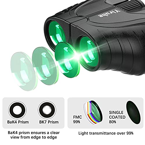 Yiruhe kompakt Fernglas, 12 x 25 Fernglas für Erwachsene und Kinder, einfach zu fokussieren, HD-Binokular für… – Bild 5