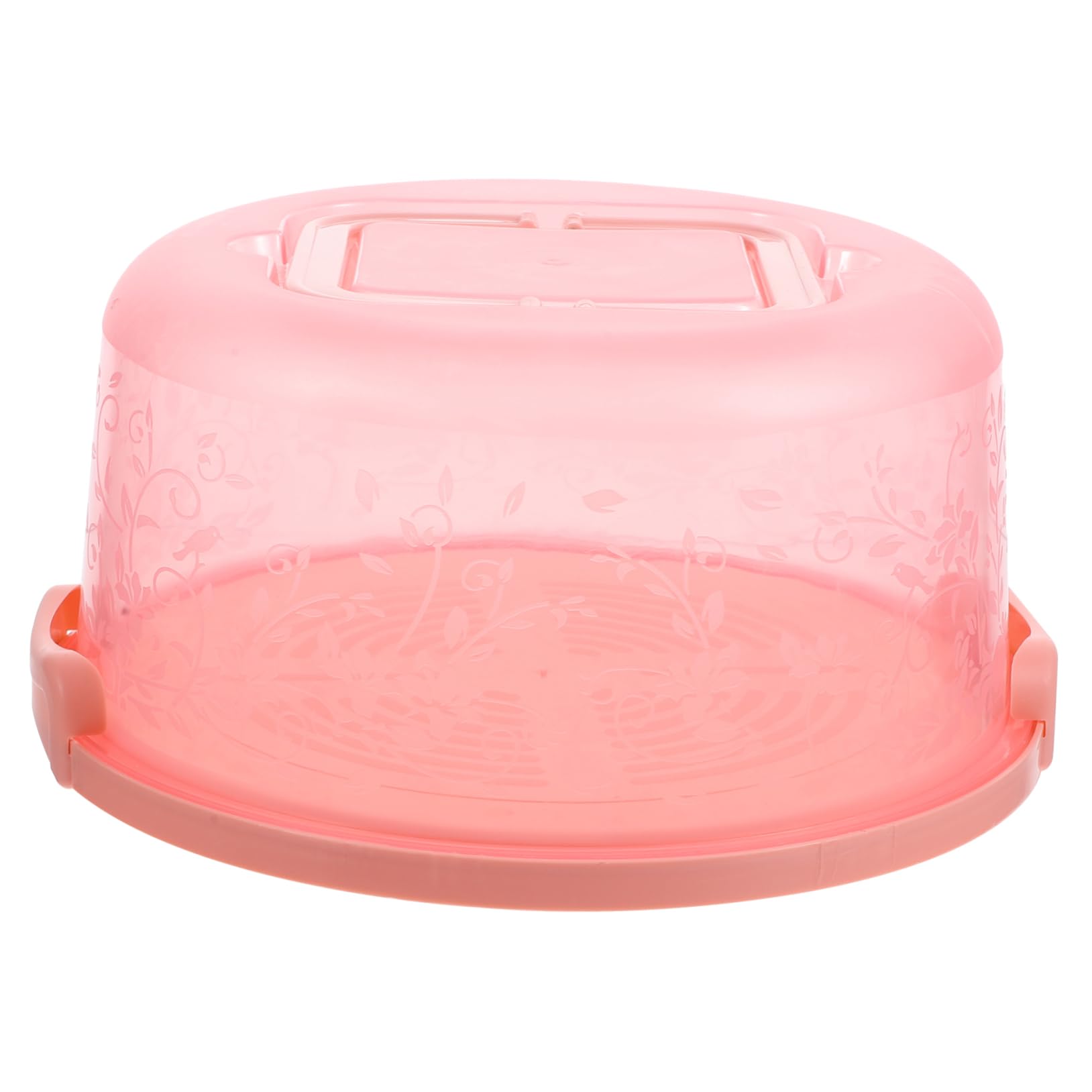 MUCKLILY 1pc Portable Transparent Plastic Cake Carrier Locking Lid High Baking Box for of Cakes Reusable and Easy to Clean Holder