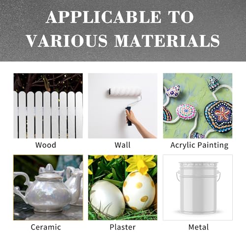 Image of Acrylic Paint Metallic Pearlescent,80ml Pearl Acrylic Paint for Art Painting, Hand-crafts, Non-Toxic, Non-Fading Ideal for Canvas, Wood, Fabric, Ceramic, Stone, Craft Supplies
