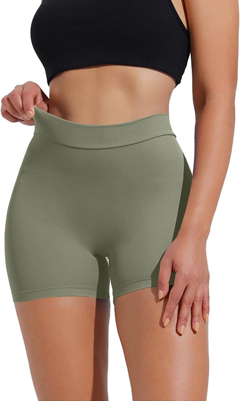 Womens Gym Scrunch Butt Lifting Workout Shorts High Waisted V Back Yoga Booty Biker Shorts - Image 2