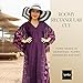 iynta Plus Size Kaftan Dresses for Women, Handmade Caftans for Women - Silk-Screened Oversized Dress, Beach Swimsuit Coverup, Maxi Dress, & Sundress for Vacation, Night Out -50 in., Purple w/Geometric