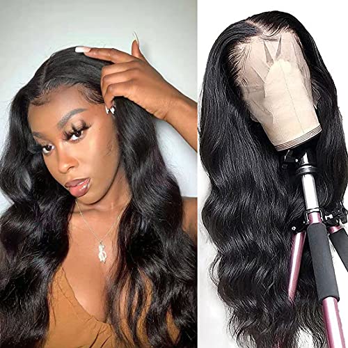 AISI QUEENS Transparent Lace Front Wigs For Woman 150% Density 9A Unprocessed Brazilian Virgin Body Wave 13x6 Human Hair Wigs With Baby Hair Pre-Plucked (28inch,13x6 Body Wave)