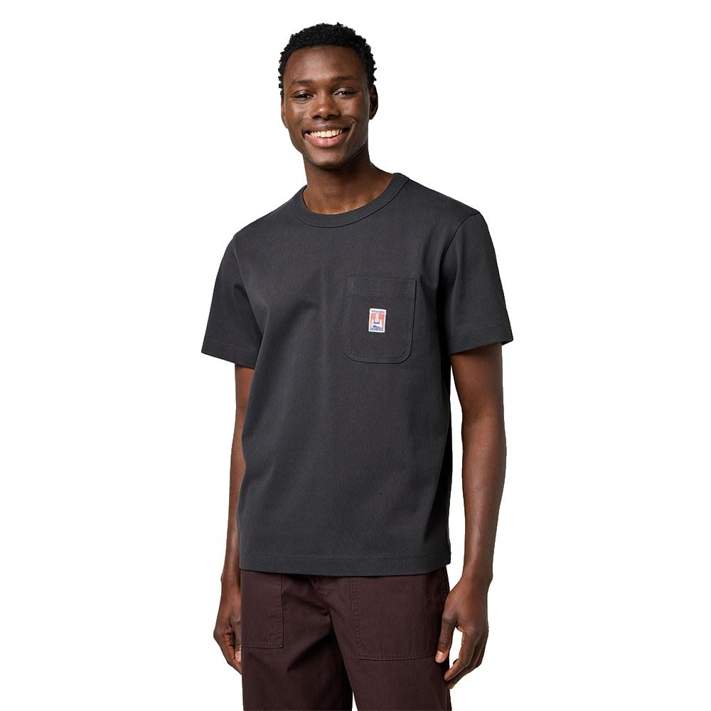 Wrangler Casey Jones Pocket T-Shirt - Faded Black - 100% Cotton - Men's M