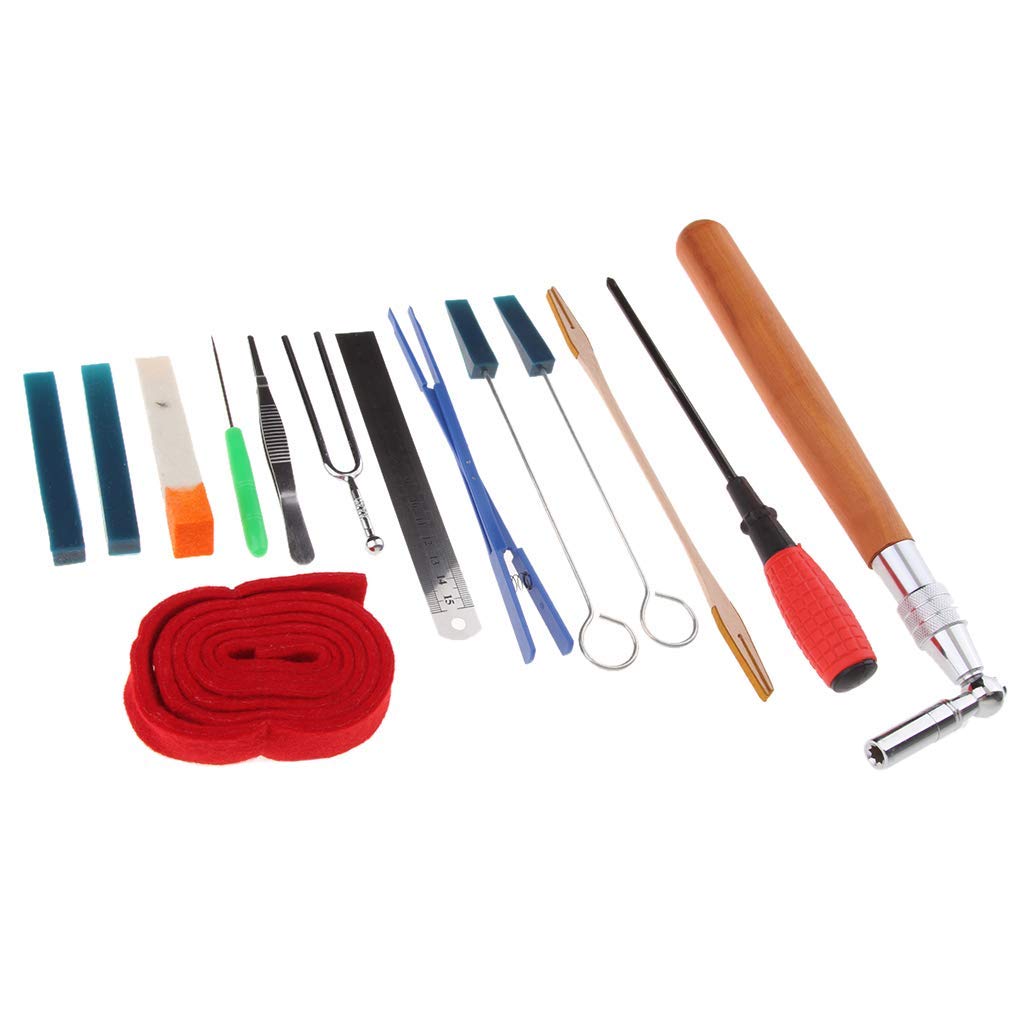 14 pezzi professionale pianoforte accordatore chiave Tuning strumento accessori