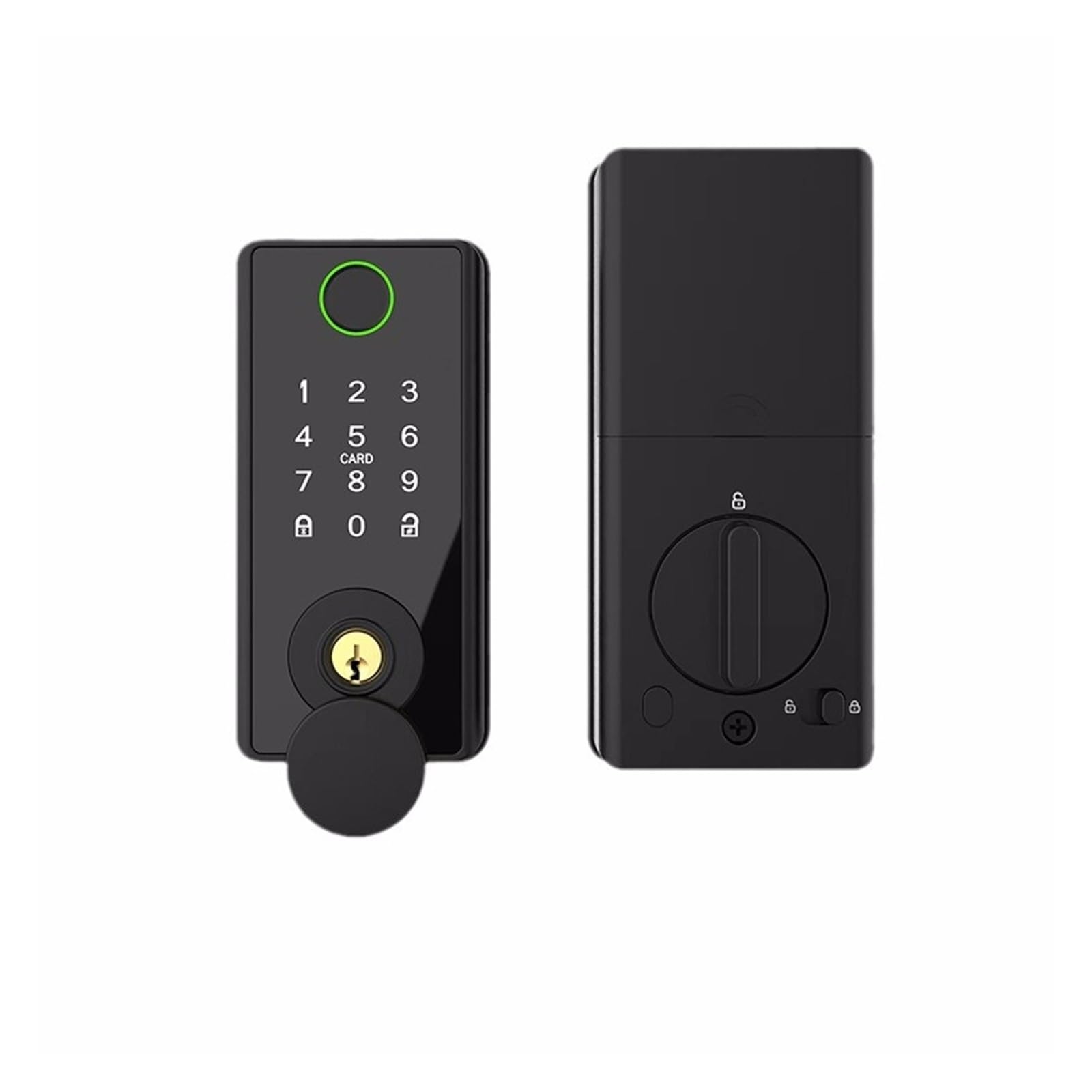 DIGNIFE Smart Door Lock, Wooden Door Fingerprint Password Electronic Smart Lock Automatic Deadbolt Lock for Home Entry Door(Tt)