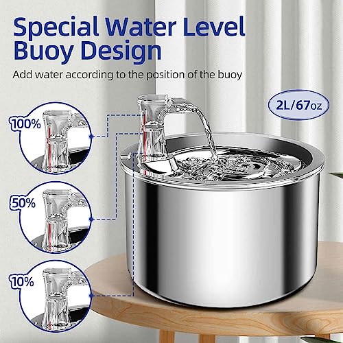 Fuente de agua automática para gatos y perros acero inox miniatura 7