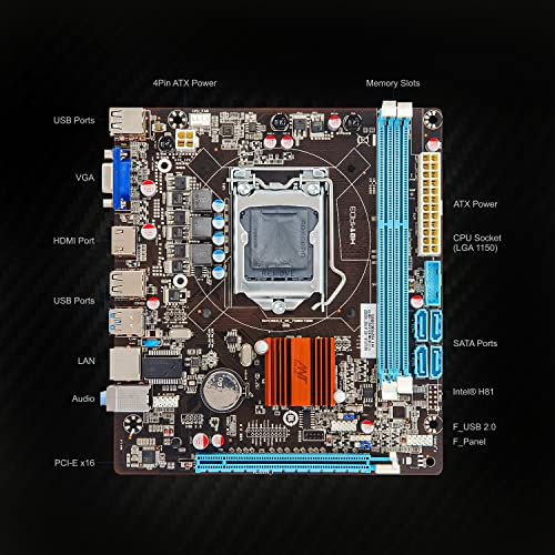Image of Ant Value H81MAD3 mATX Gaming Motherboard LGA1150 Support Intel 4th Generation i3 /i5 /i7 DDR3, USB 3.0 Ports, HDMI Port