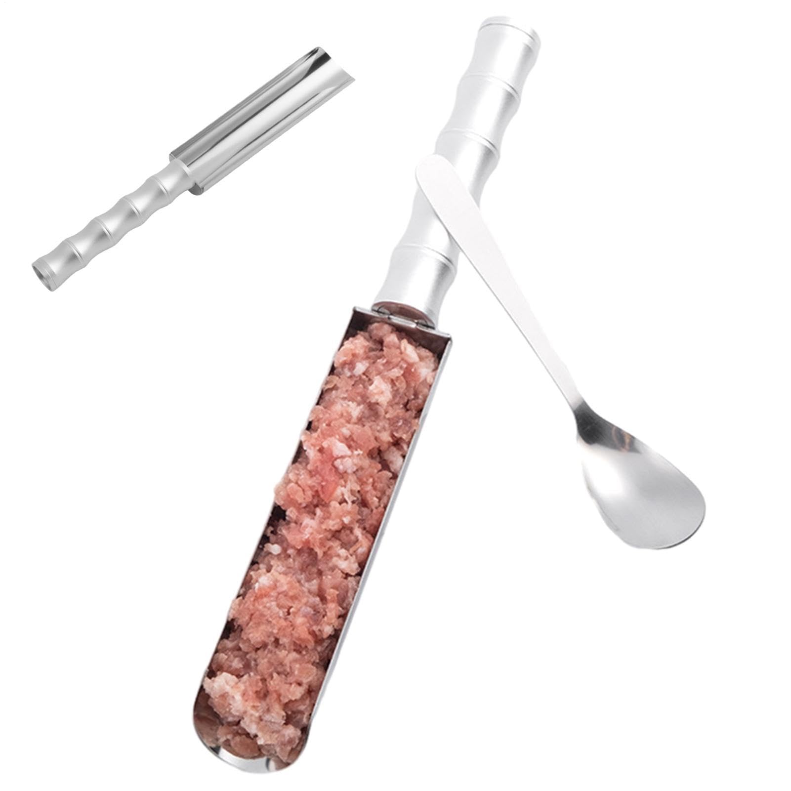 Cucharón de acero inoxidable premium y molde de albóndigas duradero