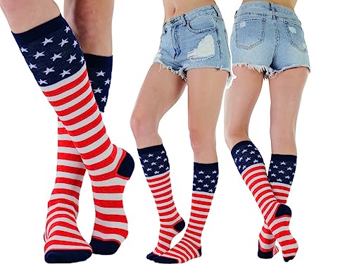 Image of ToBeInStyle Women's Colorful Patterned Design Knee High Socks