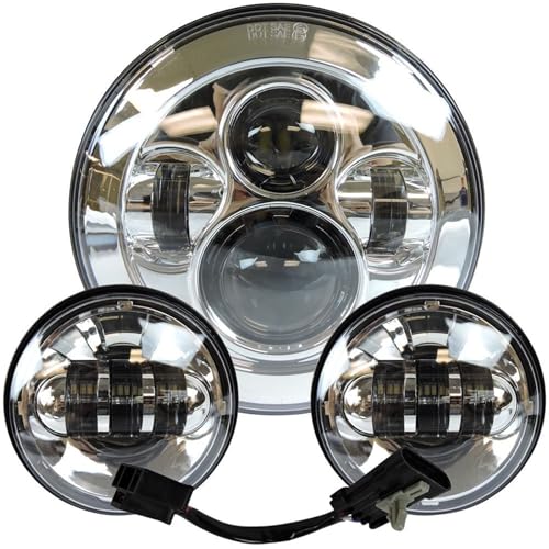 Phare LED moto pour Harley Touring Electra Glide avec feux antibrouillard 4.5 pouces