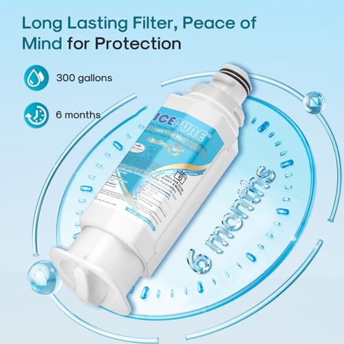 Image of ICEPURE Alkaline DA97-17376B Refrigerator Water Filter Replacement for Samsung HAF-QIN /EXP, DA97-08006C, WD-F45, WS645A RS27T5200SR RS22T5201SR RF28R7201SR RF32CG5400SR RF23M8070SG, Enhances PH, 2Pack
