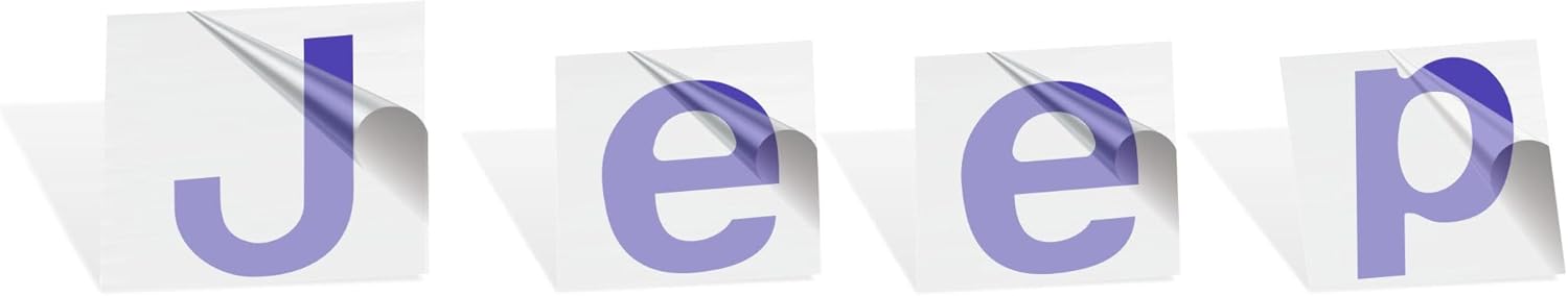 Reflective Concepts Jeep Tailgate Emblem Overlay Stickers - 2020-2025 Gladiator - (Color: Purple)