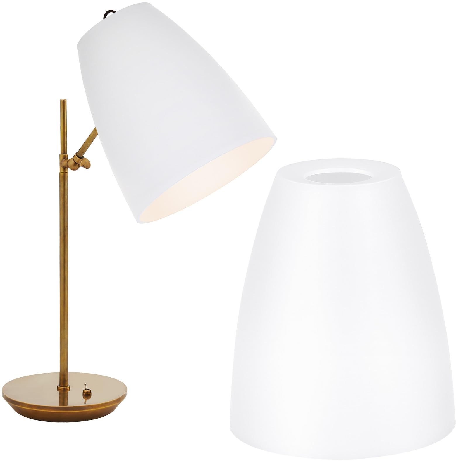 Toddmomy 2Pcs Small Plastic Lamp Shades 4.53 X 3.94 X 1.97 Inch Desk Lamp Light Shade Covers for Home Office Bedroom Table Lamps