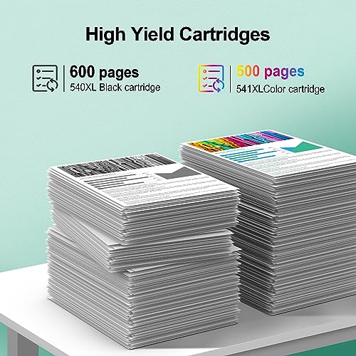 Salols 540XL and 541XL Ink Cartridges Replacement for Canon 540 and 541 Ink Cartridges Printer Ink PG540 Black CL541 Colour XL for Canon Pixma TS5150 TS5151 TS5100 MG3600 MG3650S MG3650 MG4250 MX475 - Image 2