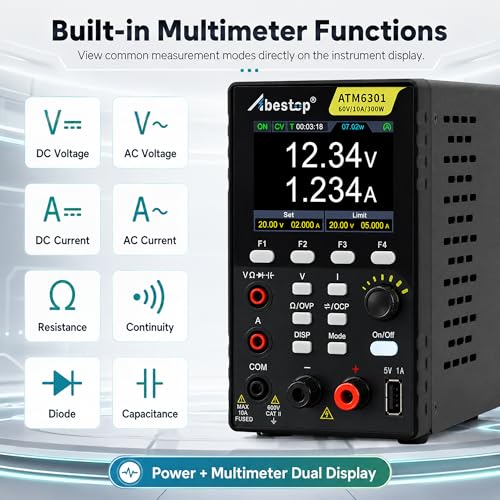 Image of DC Power Supply Multimeter, 60V 10A 300W Switching Power Supply 110V Input