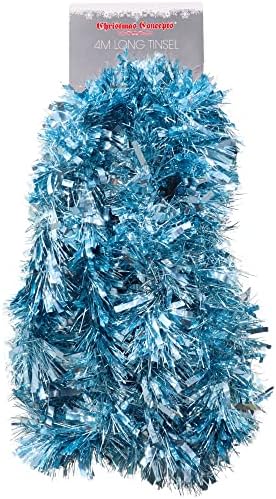 Christmas Concepts® 3m / 9.8ft Chunky/Fine Christmas Tinsel - Christmas Decoration Tinsel (Midnight Blue)