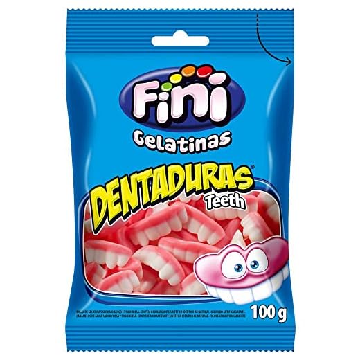 Bala Fini Gelatina Dentadura 100g