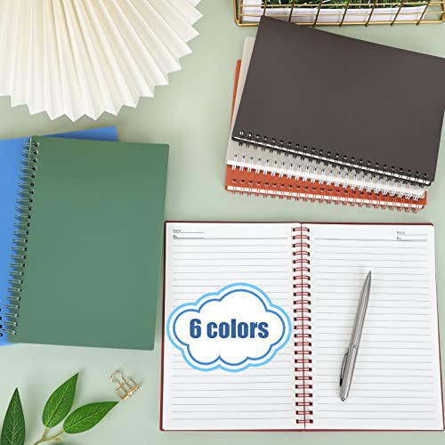 Eoout 6 Pack Spiral Notebooks, Notebooks For Work, 5.5" X 8.5" College Ruled Subject Notebooks, 80 Sheets Journals For Study And Notes #TOP3