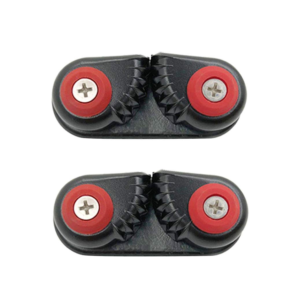 Gazechimp 4er Pack Aluminium Schotklemme, Boot Cam Cleat für 1-15 mm Seile