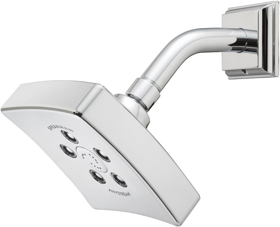 Polished Chrome Wall Mounted Shower Arm with Flange