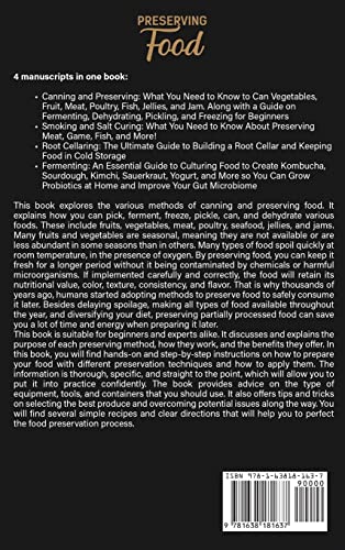 Preserving Food: An Essential Guide to Canning, Preserving, Smoking, Salt Curing, Root Cellaring, an