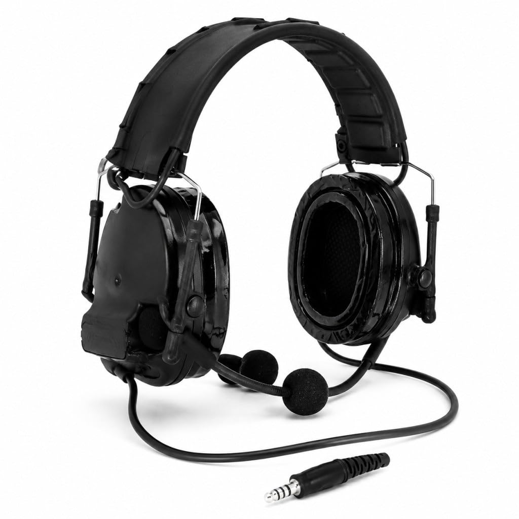 Almohadillas De Silicona Negras Repuesto For Auriculares Tácticos C3, Suaves For Los Oídos con Reducción Ruido