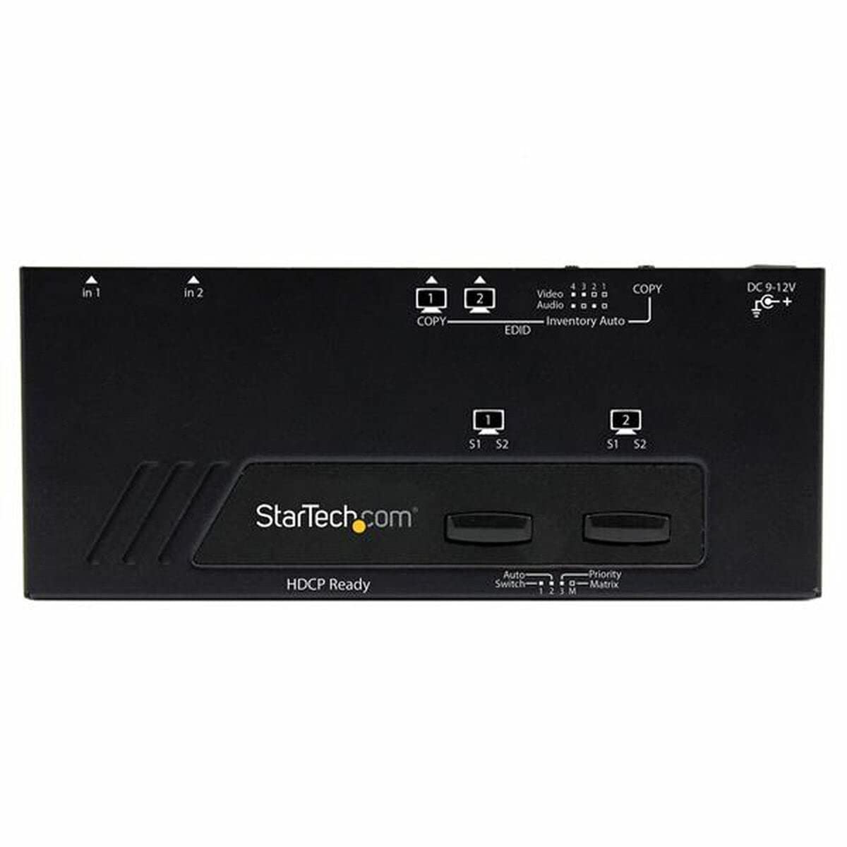 StarTech Conmutador Matricial HDMI 2x2, Mando a Distancia, 1080p (VS222HDQ) | Selector automático para videowall, Caja divisora, Conmutación automática y por prioridad