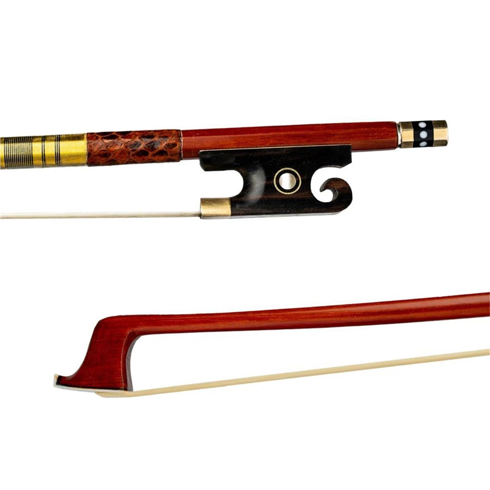 Musikliebhaber Geigenbogen 4/4 3/4 1/2 Violinbogen Aus Brasilianischem Holz Natürliches Pferdehaar Musikinstrumente Zubehör(1/2)