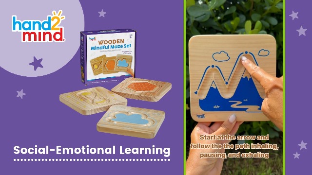 Amazon.com: hand2mind Wooden Mindful Maze Set, 3 Breathing Boards