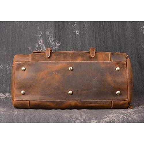 Vintage Crazy Horse Leather men's Travel Duffle luggage Bag Gym Sports Overnight Weekend (20