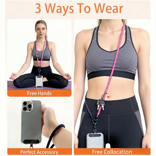 MTJNYZA 3-in-1 Anti-Lost Phone Lanyard, Crossbody & Wrist Strap | Unblocked charging, detachable anti-lost lanyard for daily outing, travel, photography, suitable for phones, keys & cameras - image 5