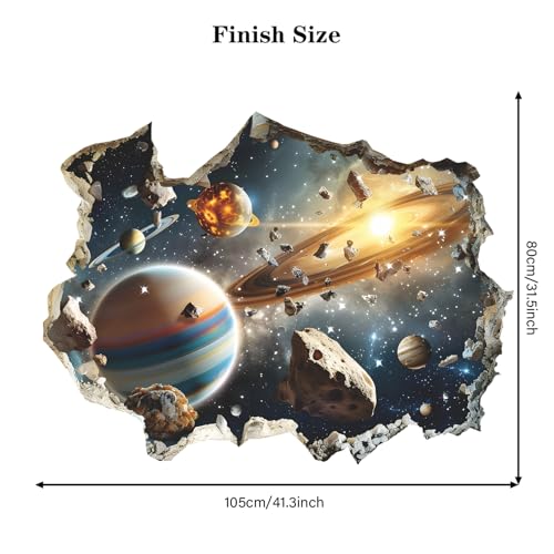 Vinilos decorativos galácticos 3D con diseño espacial miniatura 3