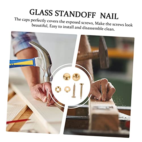 Gatuida 2sets Thickened Self-Tapping Advertising Board Screw Nails Furniture Nails for Glass Signs Acrylic Panels 16pcs*2 miniatura 3