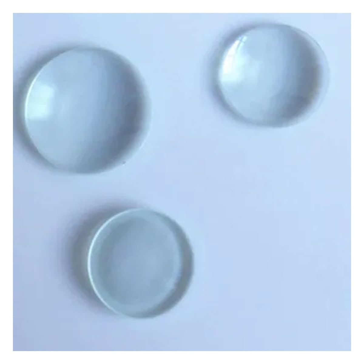Lente óptica doble convexa de 50mm y foco de 100mm para proyectos de bricolaje óptico, 3 uds 7