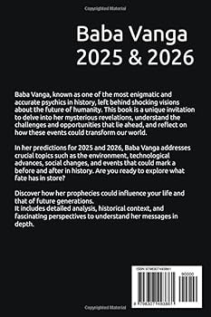 The dire predictions of Baba Vanga For 2025 and 2026: This book will take  you beyond the known, exploring their visions and how they could influence  our future 2025 and 2026: Amazon.co.uk:
