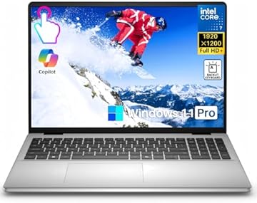 16 Touchscreen Business Laptop DC16251, 16" FHD+ 16:10 300-Nits Display, Intel 10-Core 7 150U(up to 5.4 GHz), 32 GB DDR5, 2 TB SSD, Wi-Fi 6E, Backlit KB, Fingerprint, Copilot AI, Windows 11 Pro