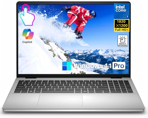 16 Touchscreen Business Laptop DC16251, 16" FHD+ 16:10 300-Nits Display, Intel 10-Core 7 150U(up to 5.4 GHz), 32 GB DDR5, 2 TB SSD, Wi-Fi 6E, Backlit KB, Fingerprint, Copilot AI, Windows 11 Pro