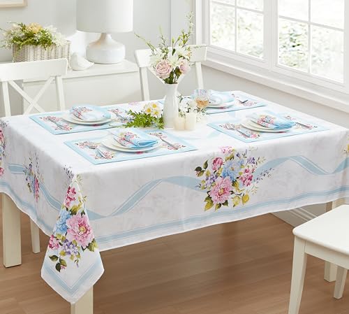 Newbridge 105932FTCXB060X084MLT Easy Care Fabric Rectangle Tablecloth thumb #2