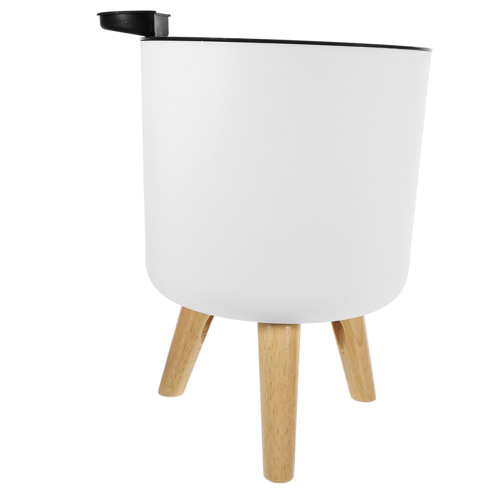 Pot à plantes intérieur design bois et blanc pour salon et bureau élégant