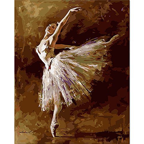 MTinHD Ballet Queen Dancer Paint By Numbers Kit